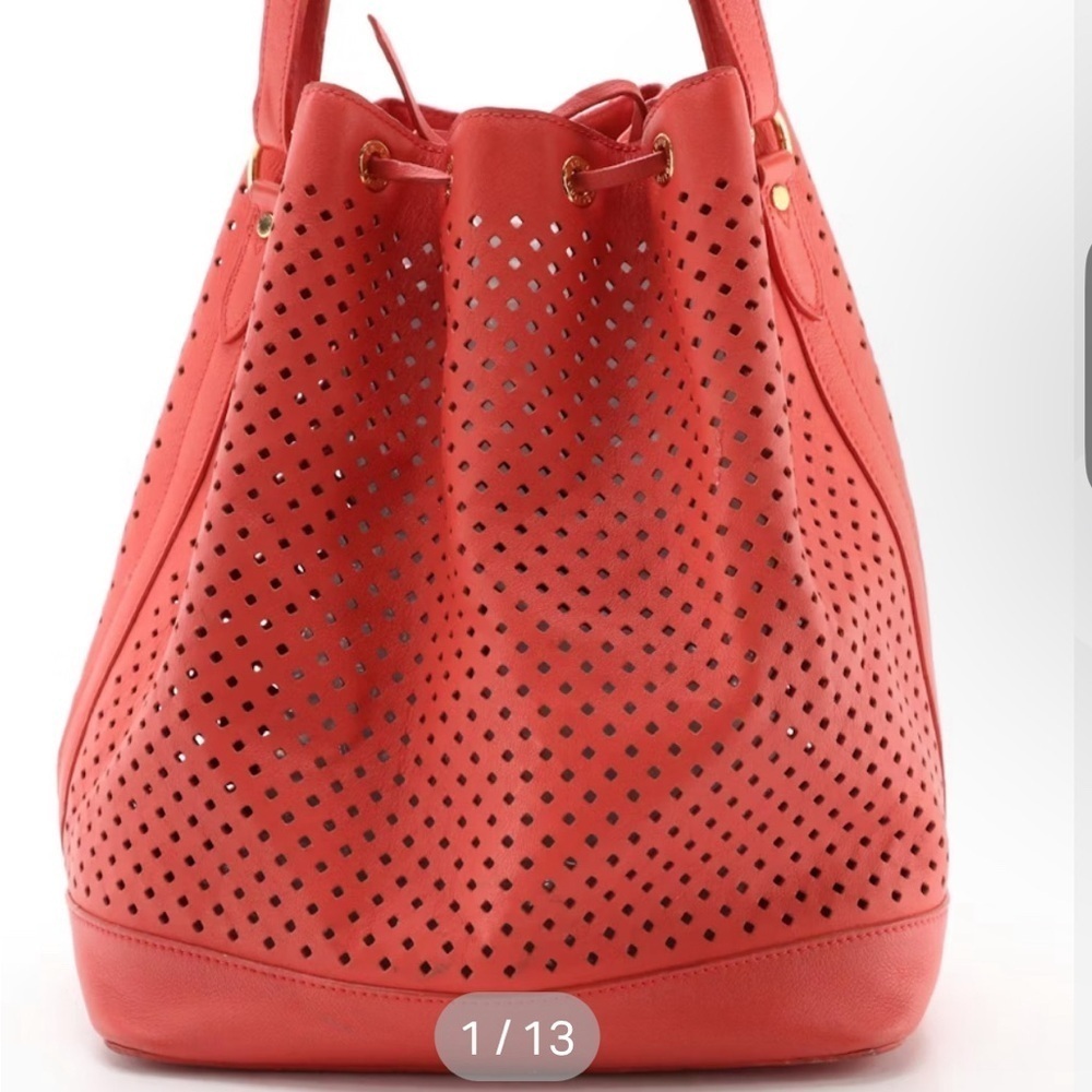Louis Vuitton Pink Hobo Bag with Perforated Design